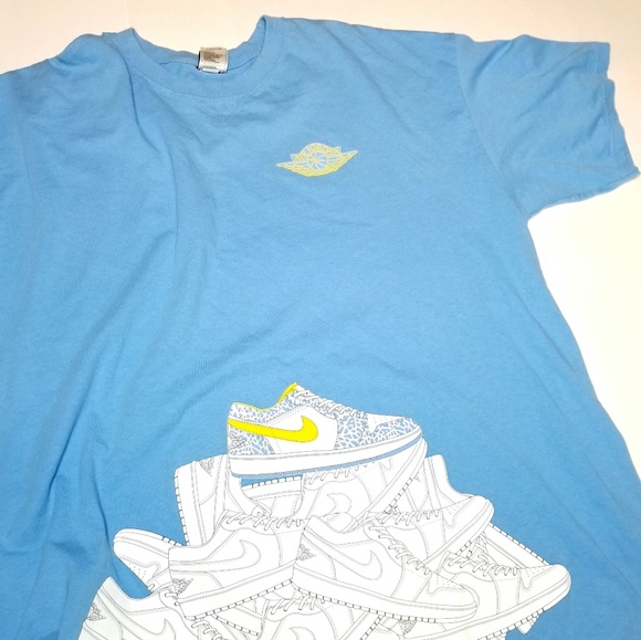 carolina blue jordan shirt